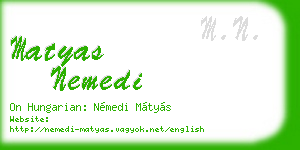 matyas nemedi business card